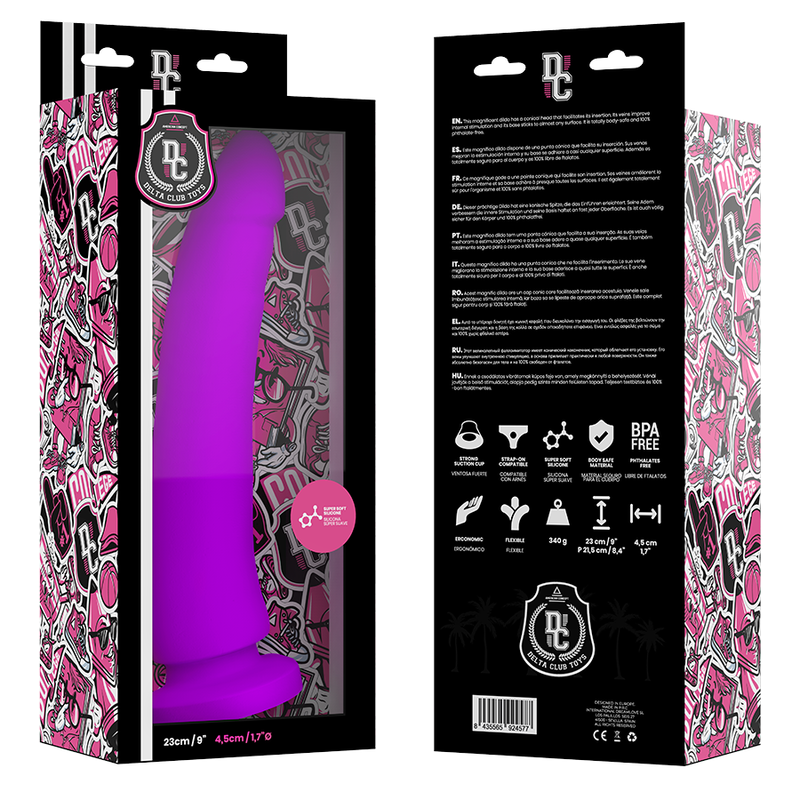 DELTA CLUB TOYS DILDO LILA SILICONA MEDICA 23 X 4.5 CM – Bild 2