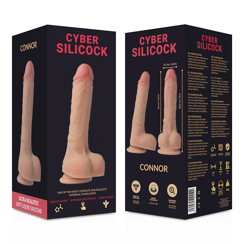 CYBER SILICOCK CONNOR REALISTICO SILICONA LIQUIDA 20.5CM – Bild 5