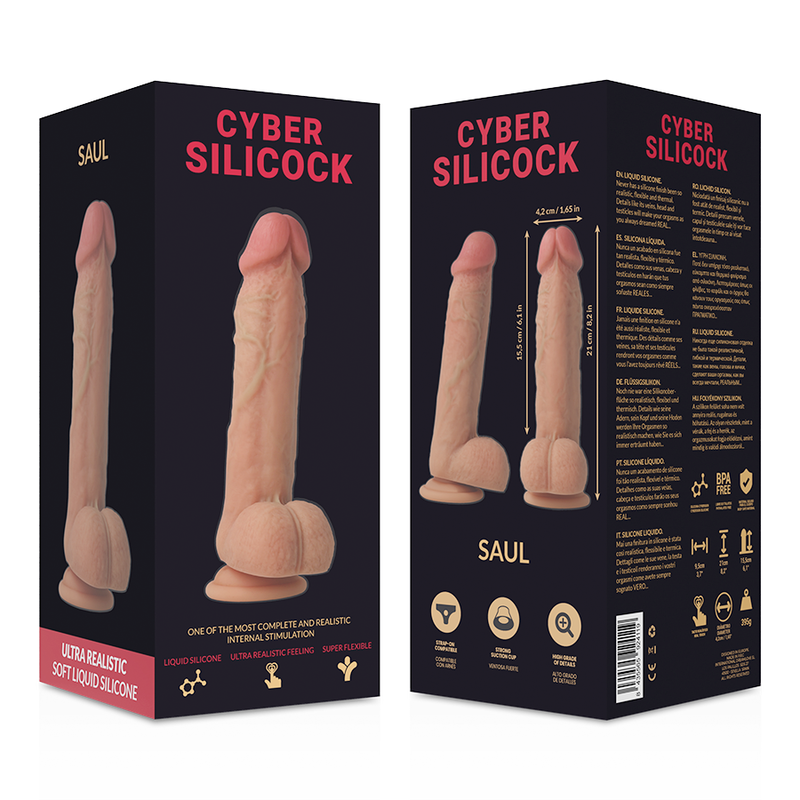 CYBER SILICOCK SAUL REALISTICO SILICONA LIQUIDA 21 CM – Bild 5