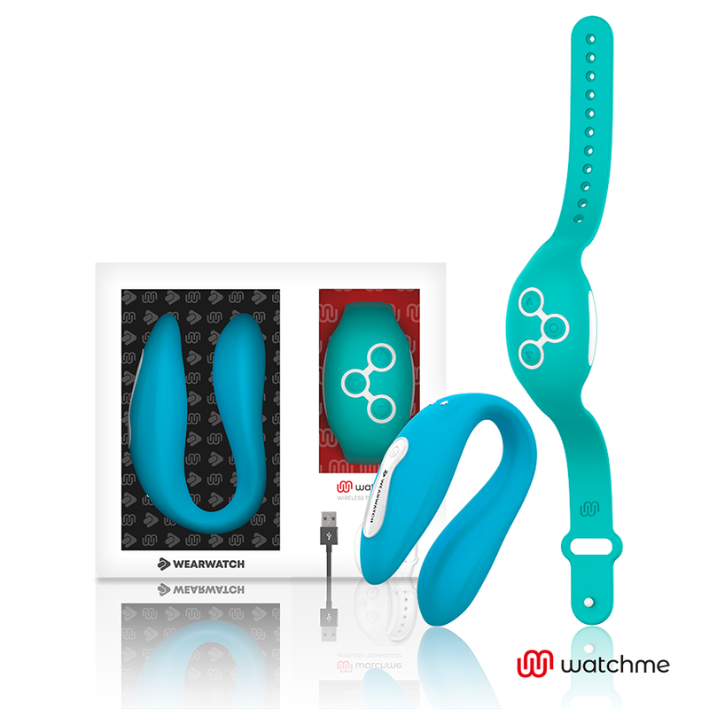 WEARWATCH DUAL PLEASURE DRAHTLOSE TECHNOLOGIE WATCHME INDIGO / AQUAMARINE