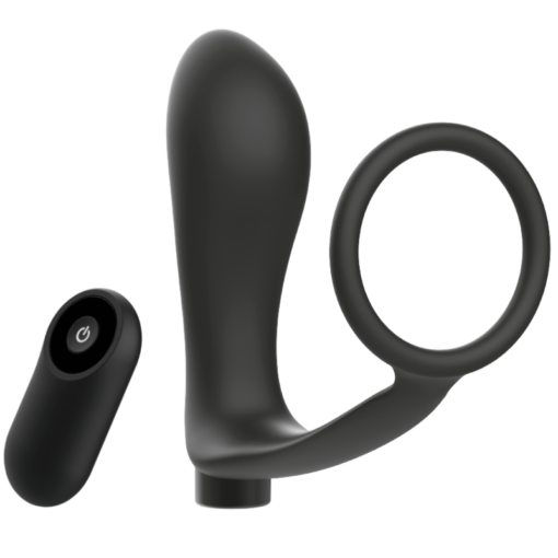 ADDICTED TOYS PENISRING MIT FERNBEDIENUNG ANAL PLUG SCHWARZ WIEDERAUFLADBAR – Bild 2
